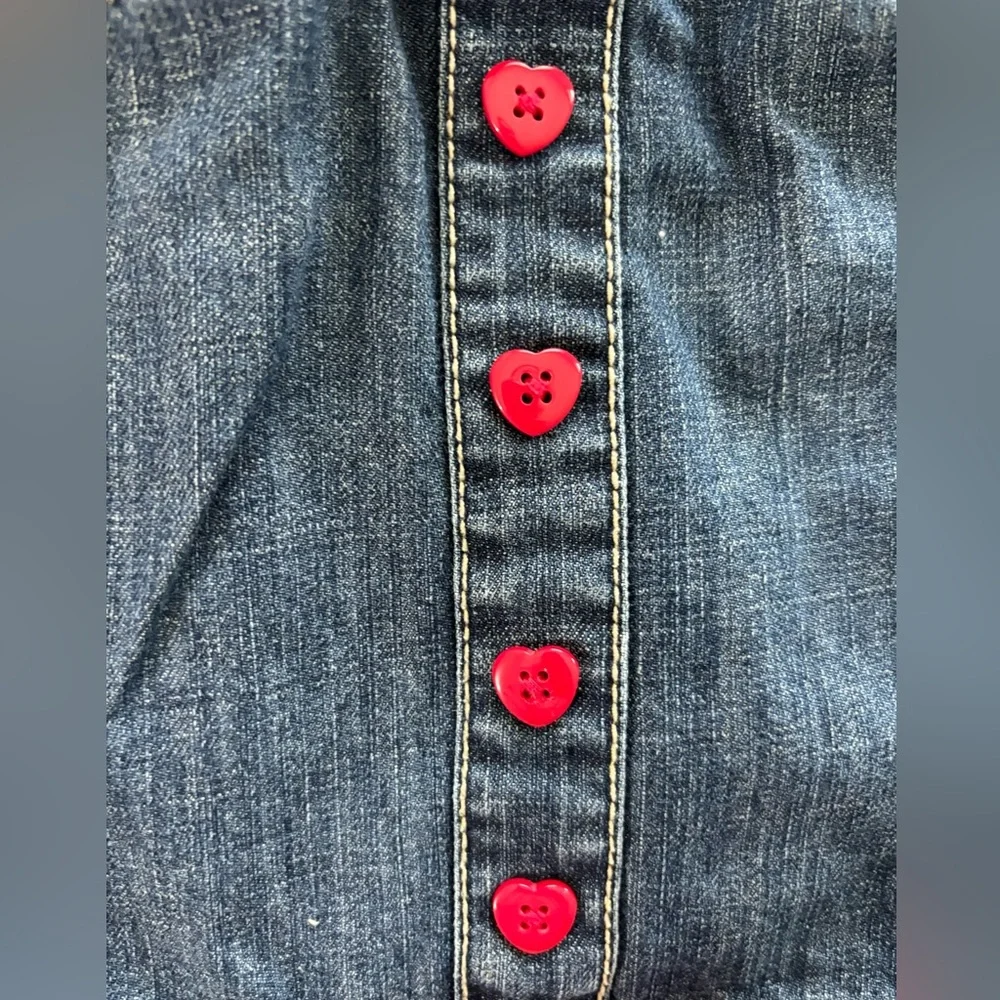 Gymboree Girls Heart Belted Jean Skort
